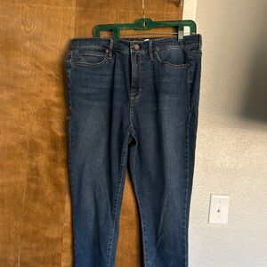 Seven7 Woman's Dark Blue Straight Jeans